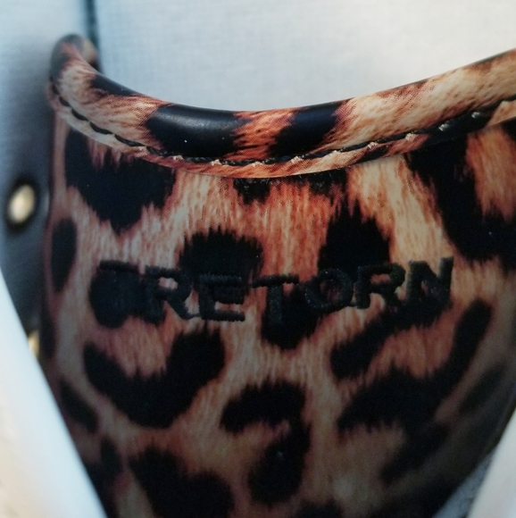 NWT Tretorn Nylite Plus Sneakers Leather Upper White with Animal Print Details - Picture 12 of 16